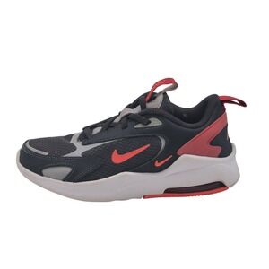 Nike Air Max Shoes Youth Size 2Y Black Red Mesh Running Sneakers CW1627-005